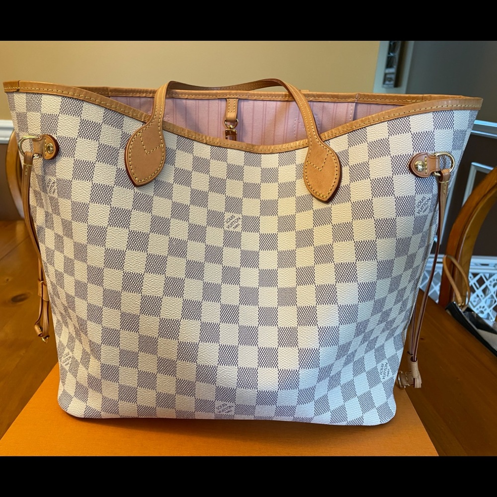 Neverfull Damier Azur Rose Ballerine